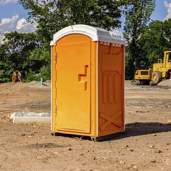 how often are the portable restrooms cleaned and serviced during a rental period in Brierfield